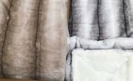Plaid Webpelz leicht gestreift