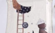 Kids blanket "Lumpy" moon, cot