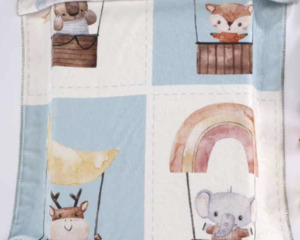 Kids blanket "Lumpy" hot air balloon - 4x cradle