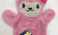 Lama - wash mitten, puppet