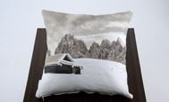 Pillow  Dolomiti sepia- "Saslong"