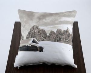 Pillow  Dolomiti sepia- "Saslong"